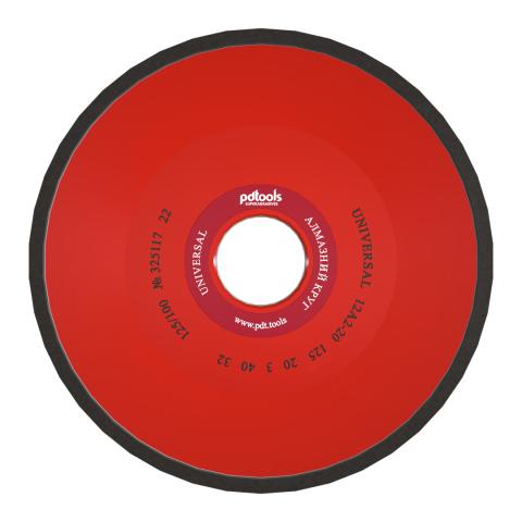 Алмазний  шліфувальний круг 12А2-20 125*16*2*6*32 UNIVERSAL