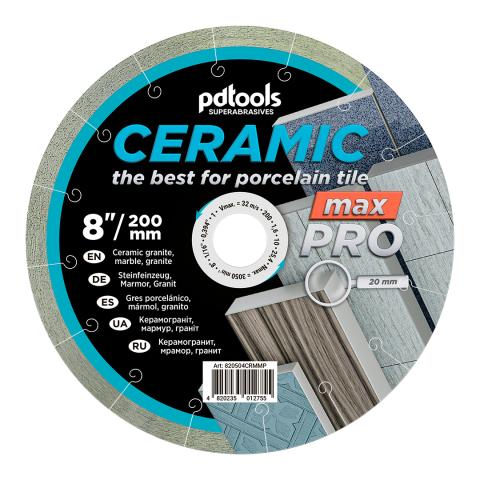 Круг алмазний вiдрiзний 1A1R 200 CERAMIC MAX PRO для стаціонарного обладнання 