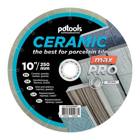 Круг алмазний вiдрiзний 1A1R 250 CERAMIC MAX PRO для стаціонарного обладнання 