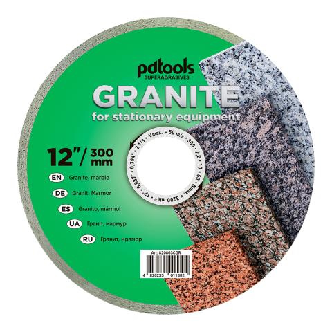 Круг алмазний вiдрiзний GRANITE 1A1R 300*60 для стаціонарного обладнання 