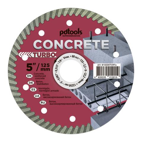 Круг алмазний вiдрiзний 1A1R 125 CONCRETE TURBO для ручного інструменту