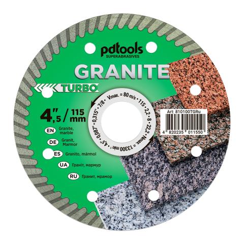 Круг алмазний вiдрiзний GRANITE  1A1R 115 TURBO для ручного інструменту
