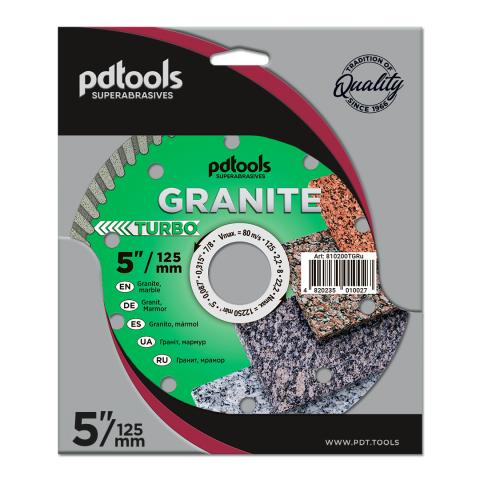Круг алмазний вiдрiзний GRANITE  1A1R 125 TURBO для ручного інструменту