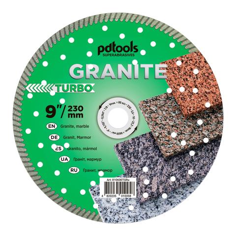 Круг алмазний вiдрiзний GRANITE  1A1R 230 TURBO для ручного інструменту