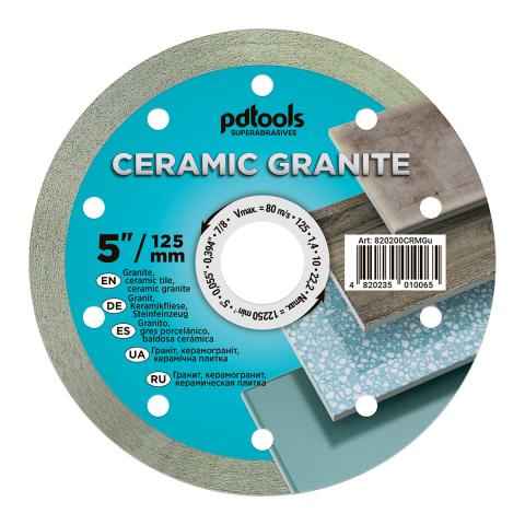 Круг алмазний вiдрiзний СERAMIC GRANITE  1A1R 125 для ручного інструменту 