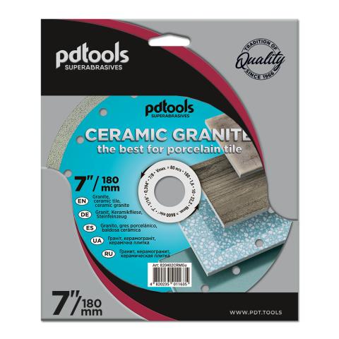 Круг алмазний вiдрiзний СERAMIC GRANITE 1A1R 180 для ручного інструменту 
