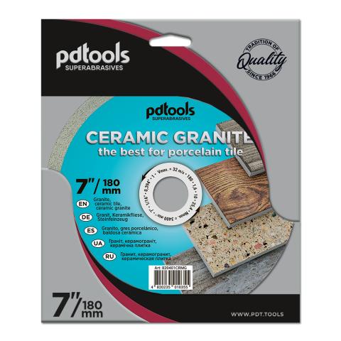 Круг алмазний вiдрiзний СERAMIC GRANITE 1A1R 180 для стаціонарного обладнання 