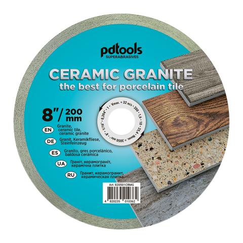 Круг алмазний вiдрiзний СERAMIC GRANITE 1A1R 200 для стаціонарного обладнання 